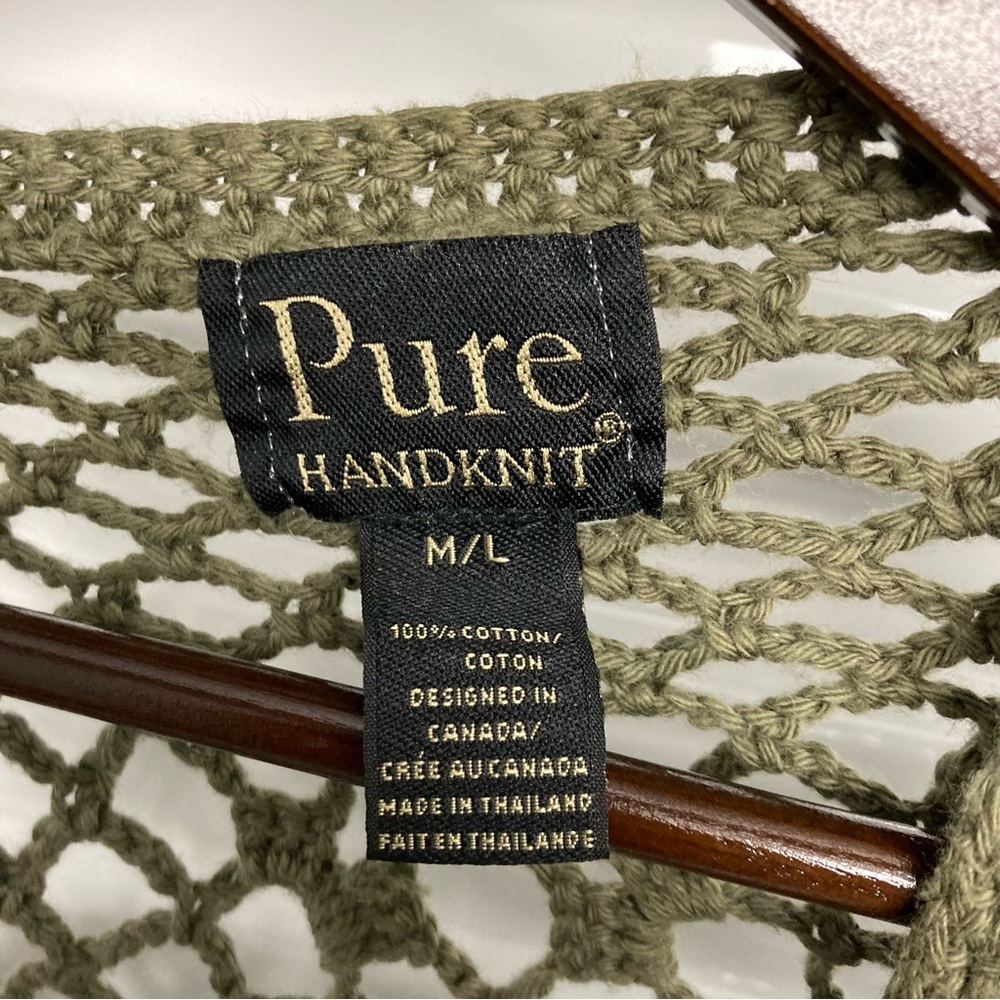 Pur Sage Green Open Knit Cardigan - Picture 3 of 14